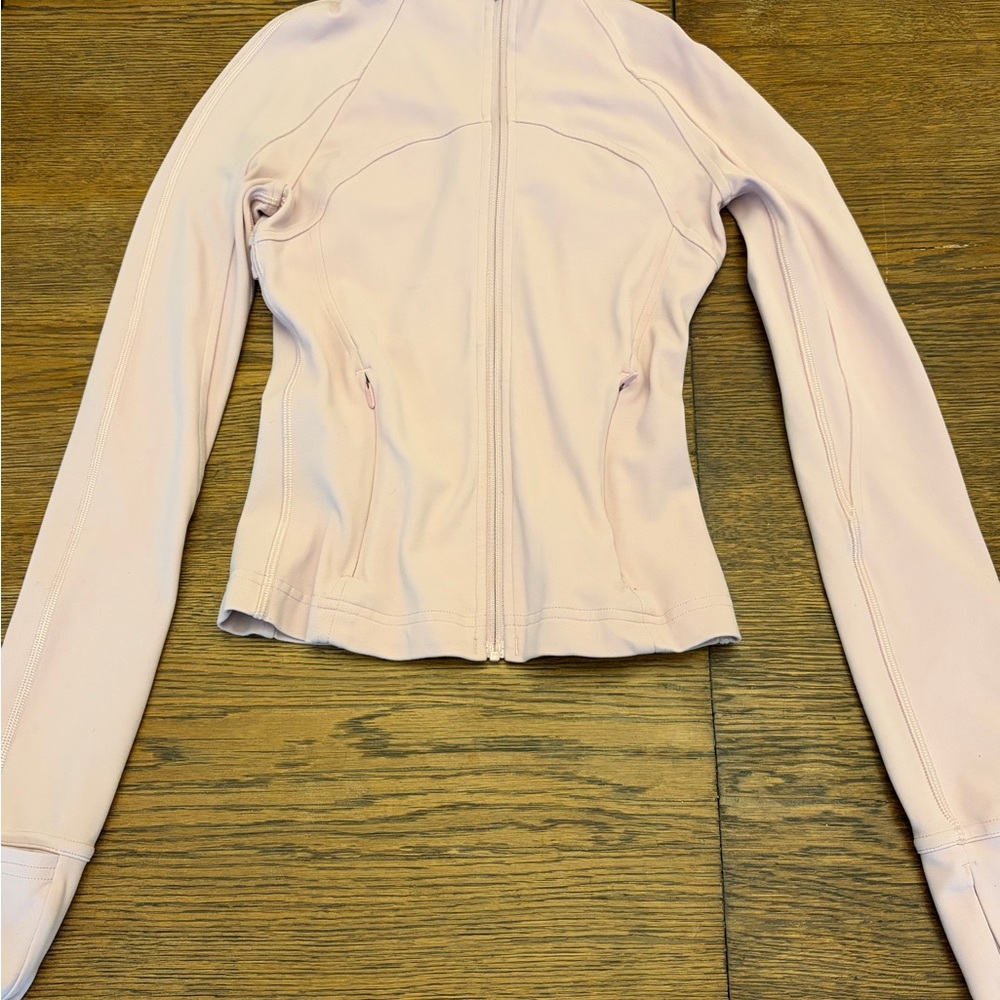 Lululemon full zip define jacket in color pink size 0